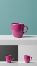 Vivid Magenta Sculptural Cup